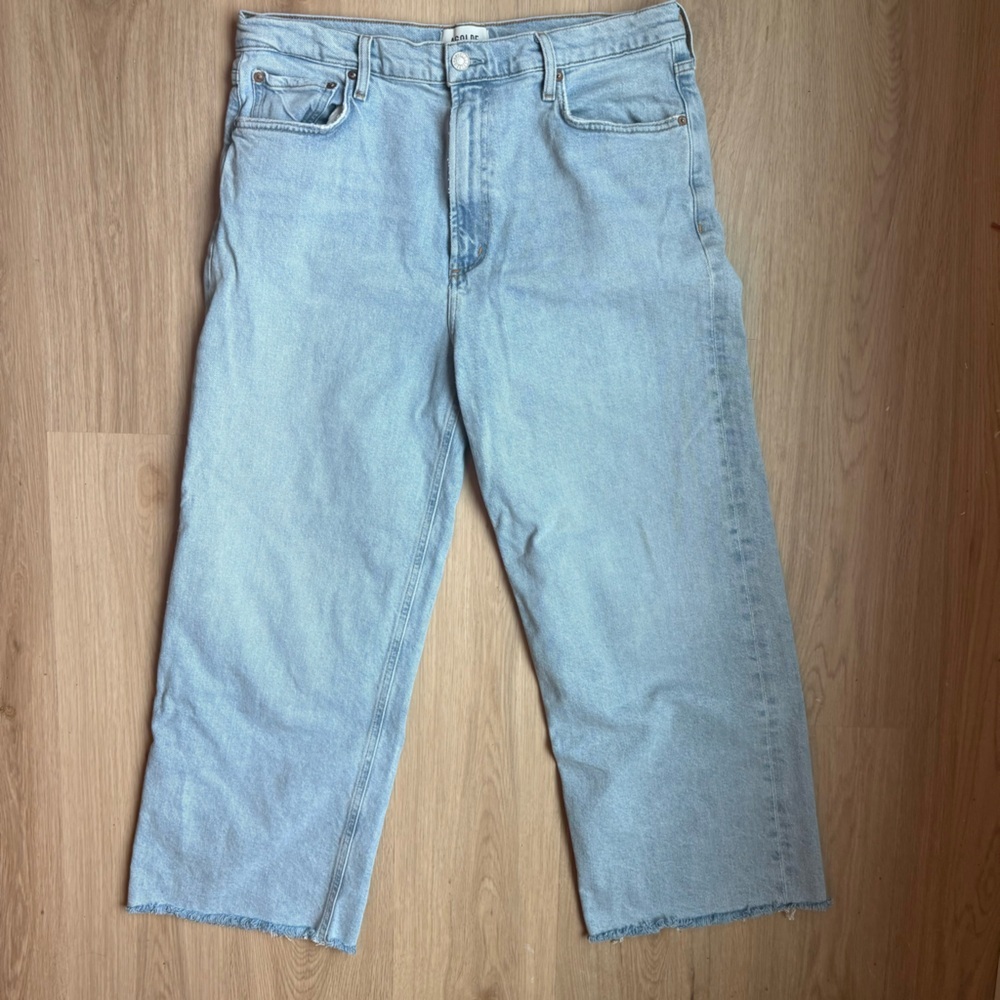 AGOLDE REN Jeans Wide Leg Disclosure Light Rinse Sz 32 - Picture 3 of 6